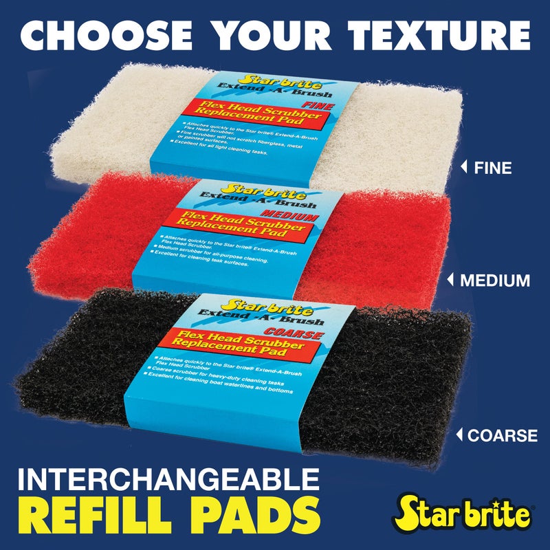 STAR BRITE Flexible Head Scrubber Replacement (Medium) (Red) (040126) - Image 3
